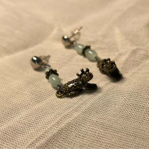 frog prince handmade earrings